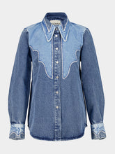 Alémais Blue Jesse Denim Appliqué Shirt