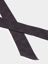Gucci Black GG Print Silk Neck Bow