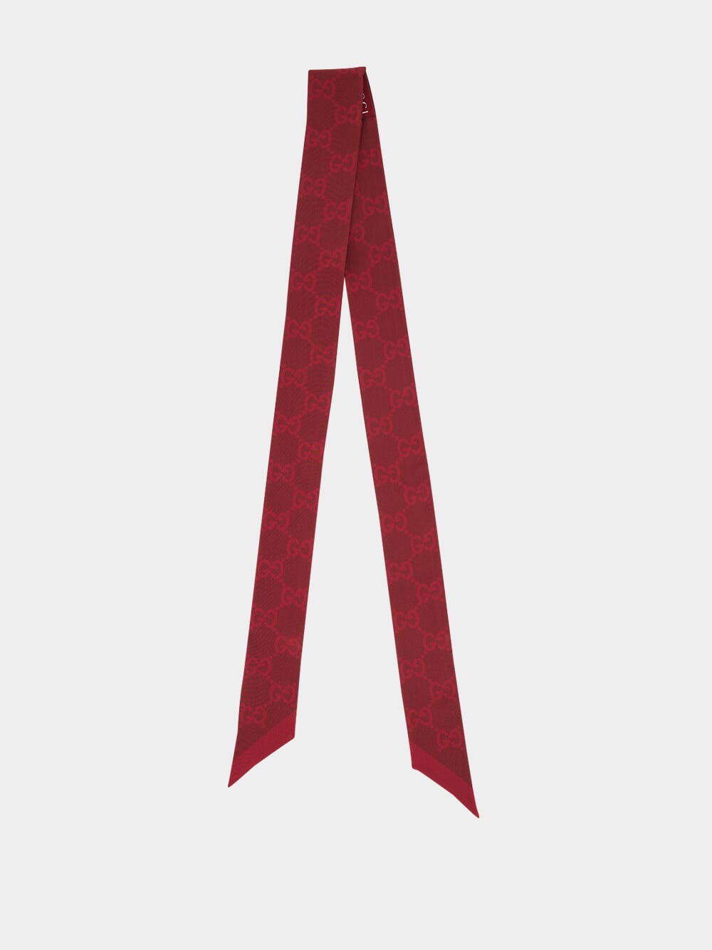 Ancora Red GG Print Silk Neck Bow