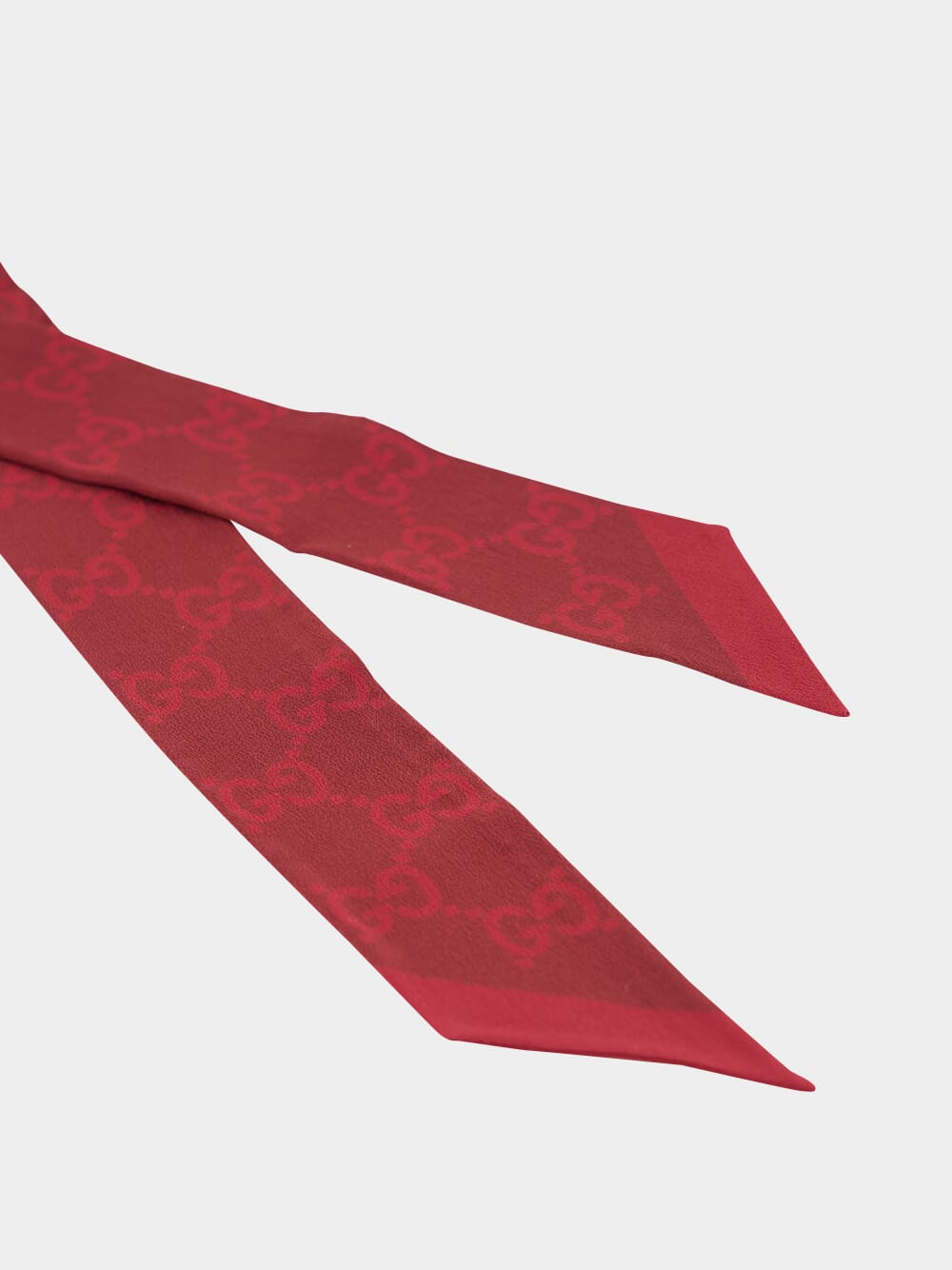 Ancora Red GG Print Silk Neck Bow