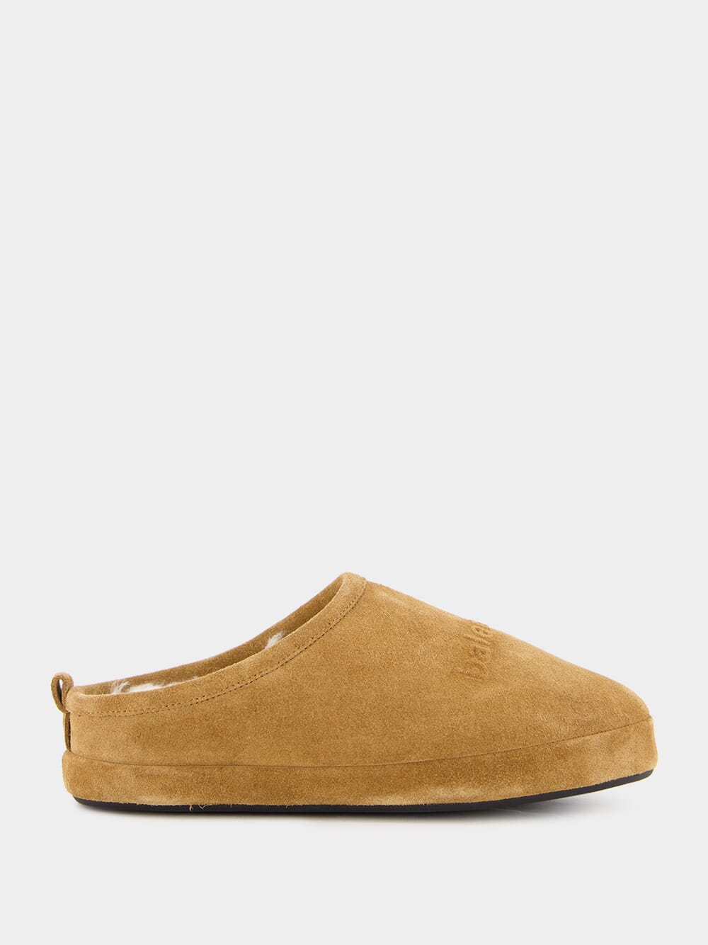 Brown Alaska Suede Shearling Slippers