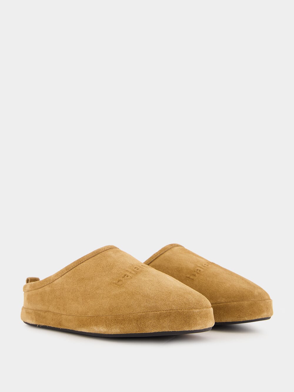 Brown Alaska Suede Shearling Slippers