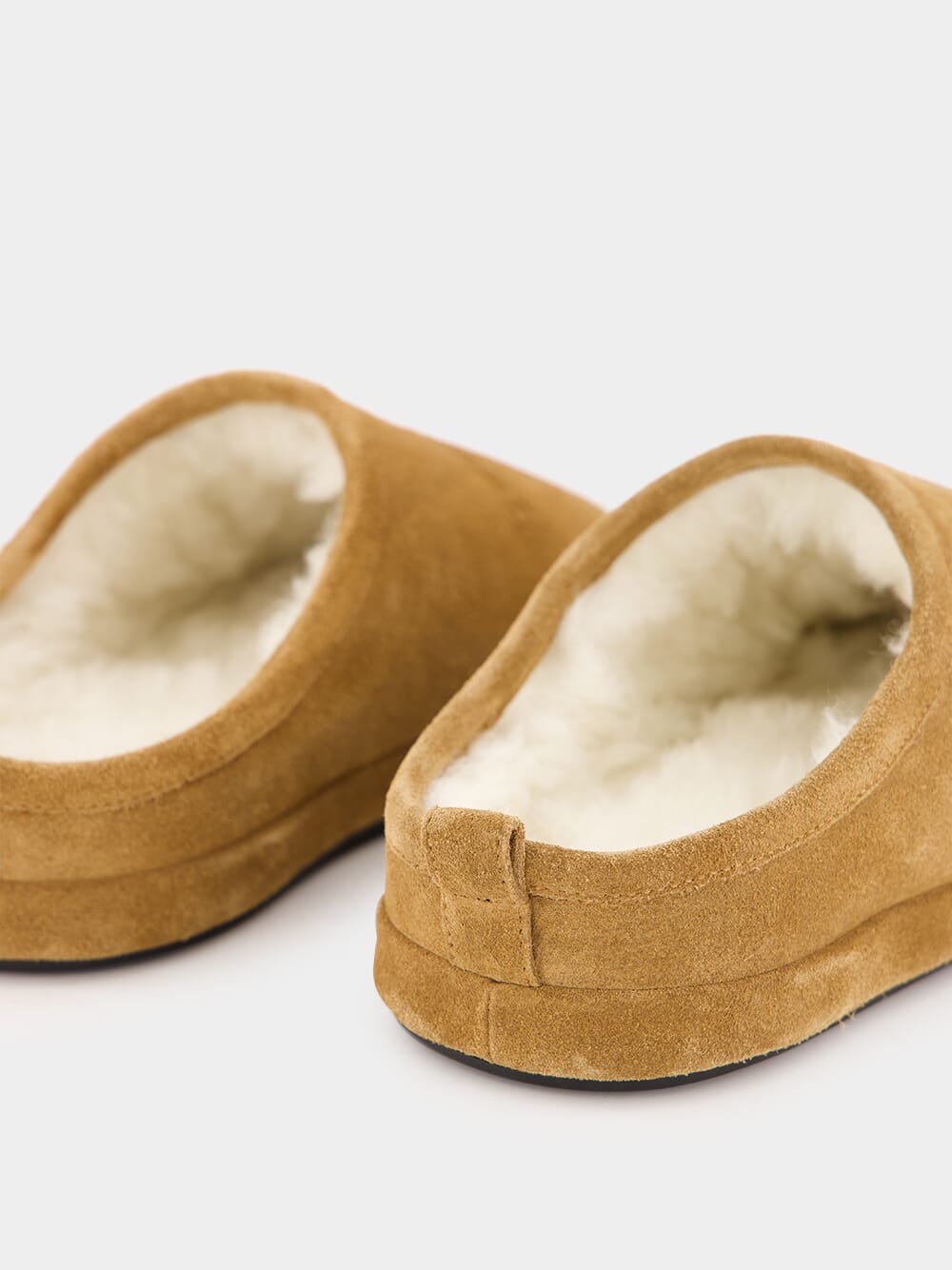 Brown Alaska Suede Shearling Slippers