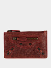 Balenciaga Berry Red Le City Long Coin and Card Holder