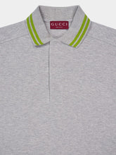 Gucci Grey Mélange Cotton Piquet Polo Top