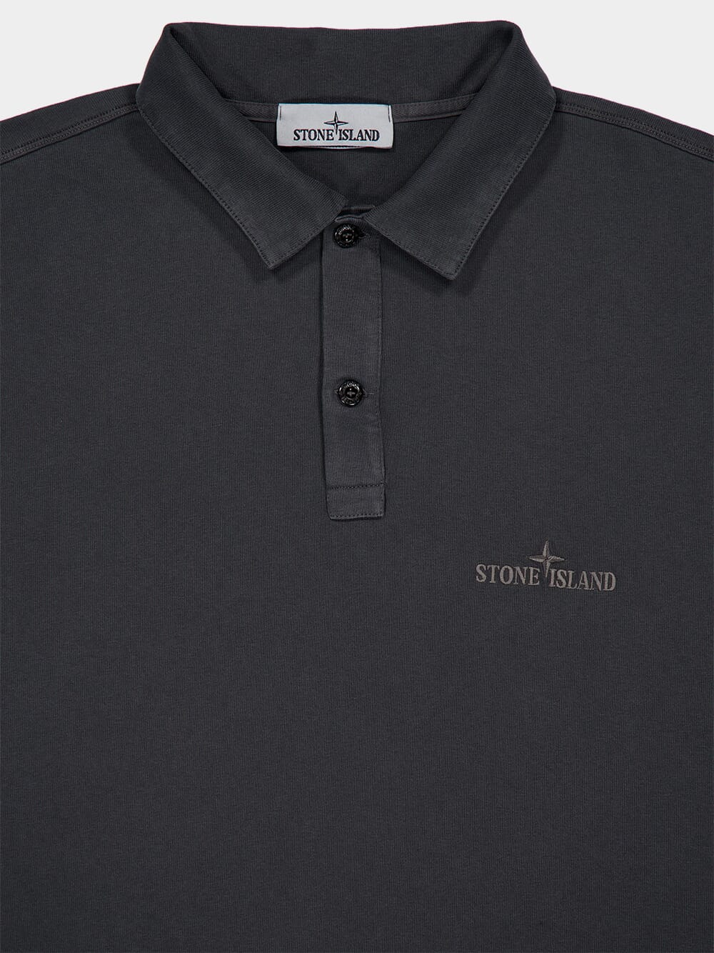 Lead Grey Polo Shirt with Embroidery