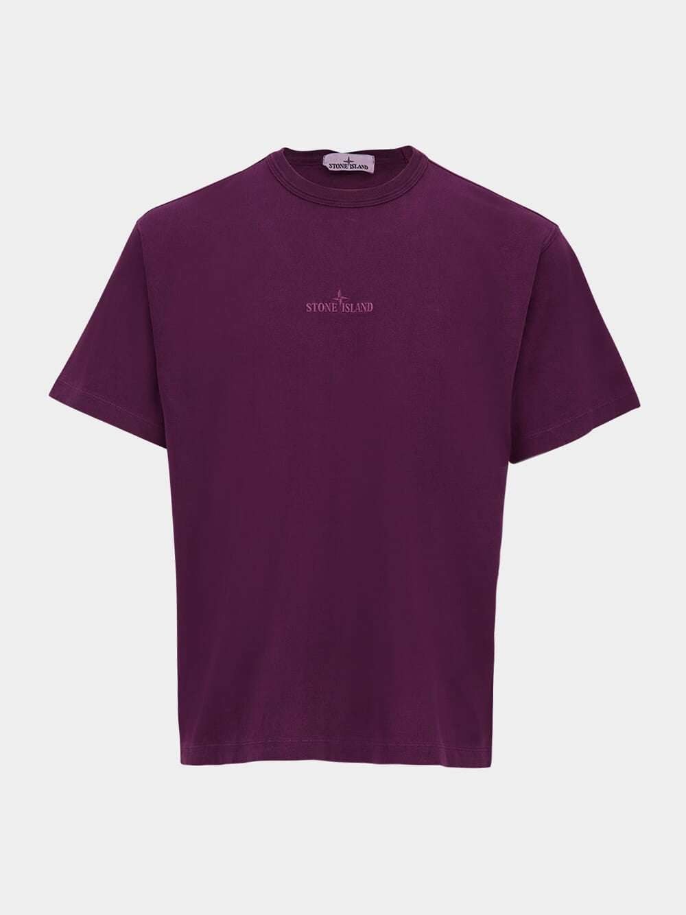 Burgundy Short Sleeve T-Shirt with Embroidery