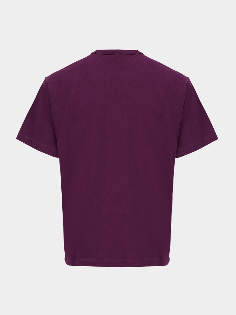 Burgundy Short Sleeve T-Shirt with Embroidery