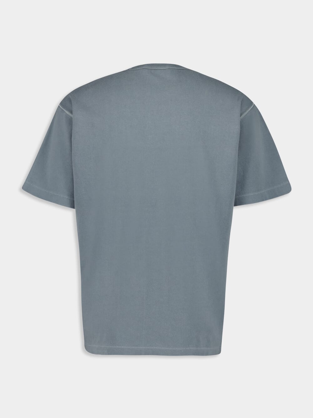 Green Grey Cotton Jersey 'Old' Effect T-Shirt