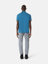 Stone Island Avio Blue Slim Fit Short Sleeve Polo Shirt