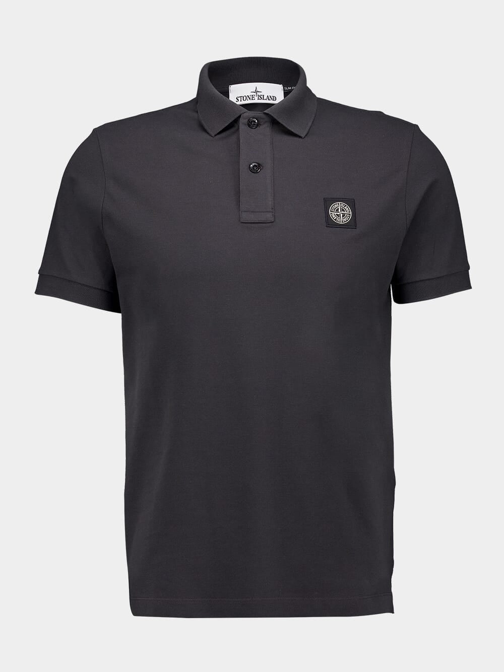 Dark Grey Slim Fit Polo Shirt