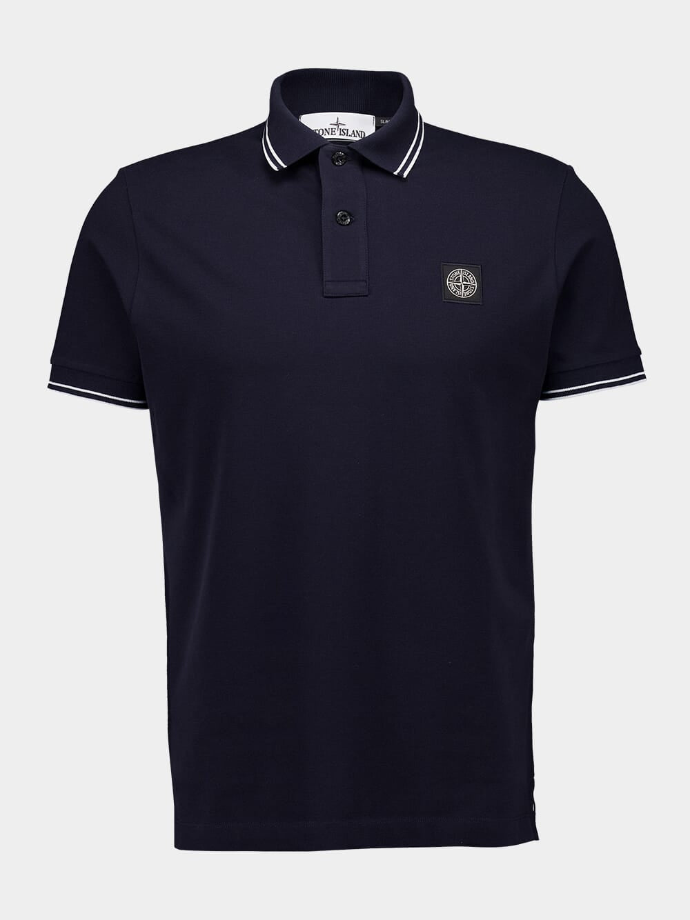 Navy Blue Slim Fit Short Sleeve Polo Shirt