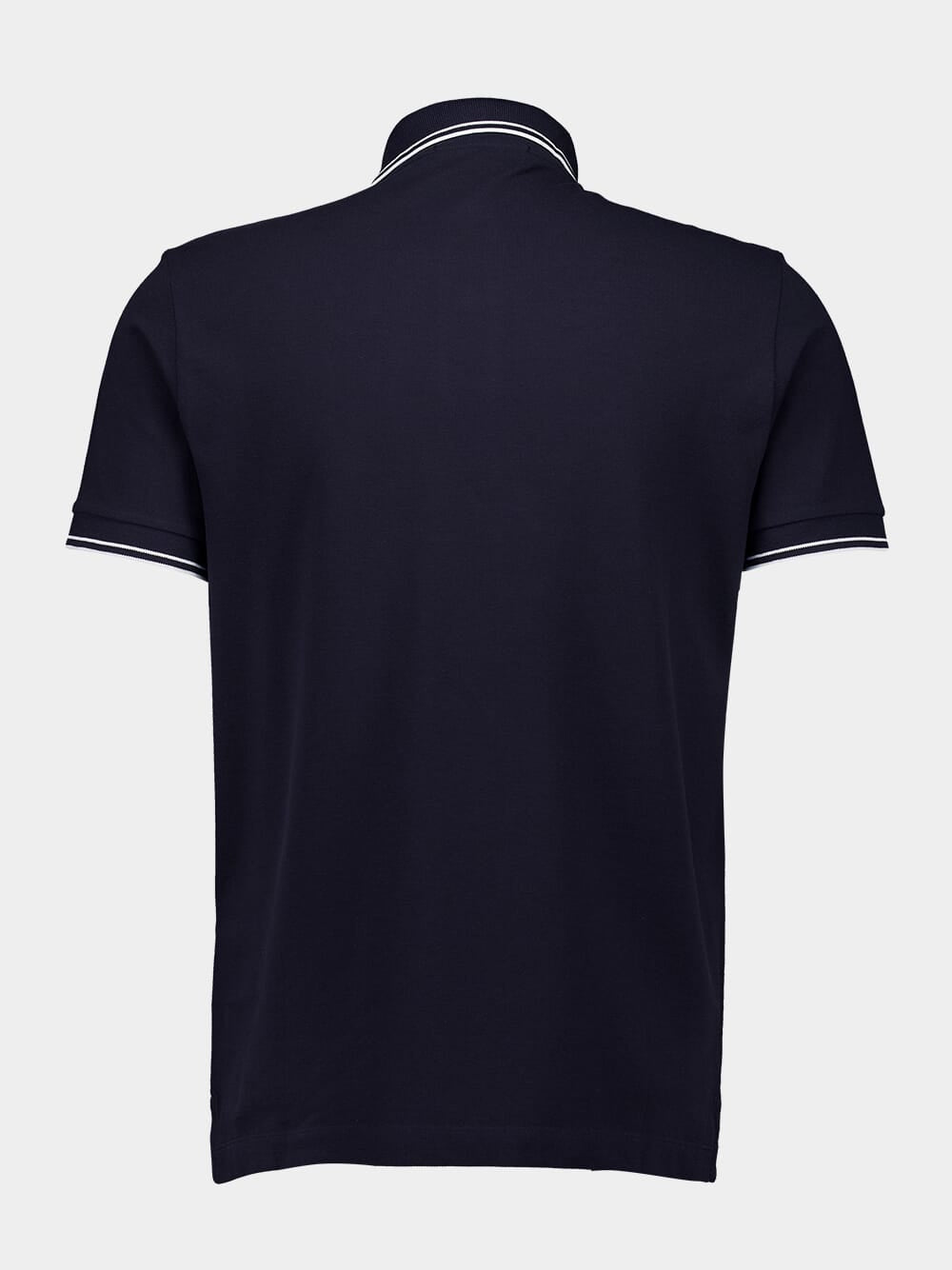 Navy Blue Slim Fit Short Sleeve Polo Shirt