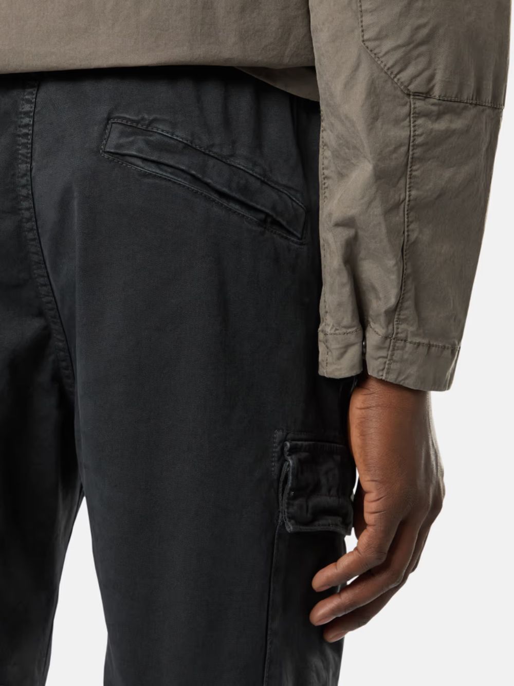 Black Regular Tapered Fit Cargo Pants