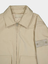 Stone Island Beige Logo Patch Zipped Jacket