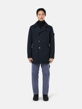 Stone Island Blue Short Trench Coat with Anti-Drop