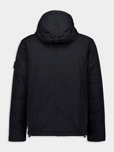 Stone Island Black Hooded Jacket with Anti-Drop