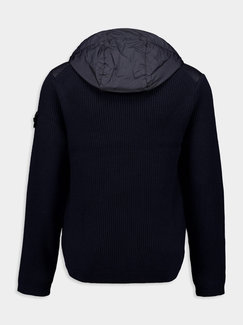 Navy Blue Wind-Resistant Hooded Blouson