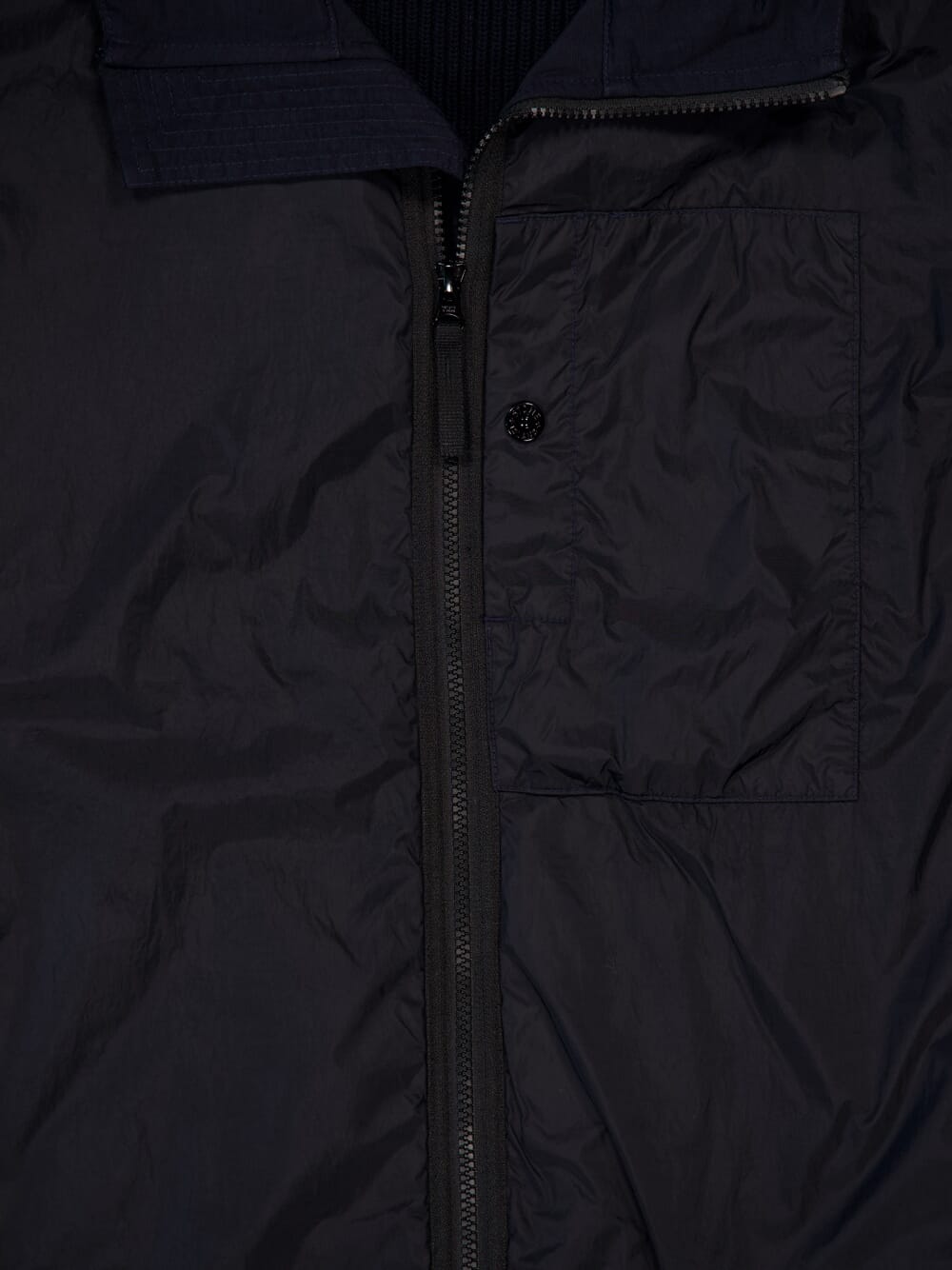 Navy Blue Wind-Resistant Hooded Blouson