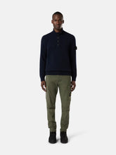 Stone Island Navy Blue Half Zip Sweater with Buttons