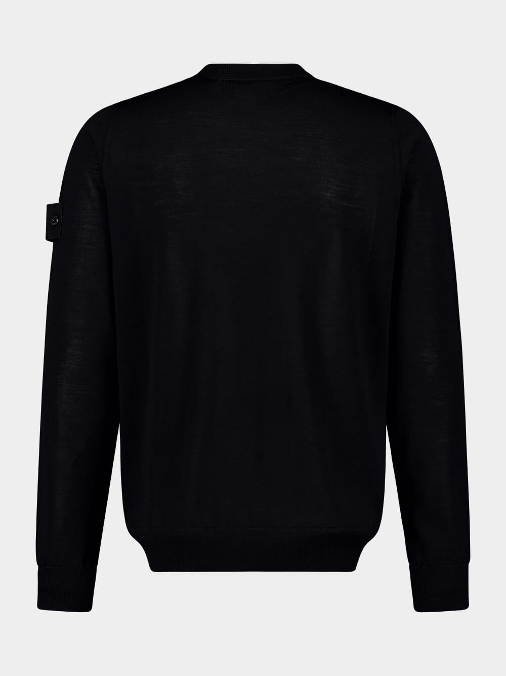 Black RWS Wool Crewneck Jumper