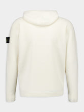 Stone Island White Full Zip Cardigan with Hood