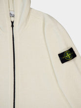 Stone Island White Full Zip Cardigan with Hood