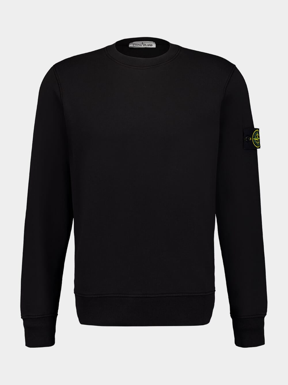 Black Crewneck Cotton Sweatshirt