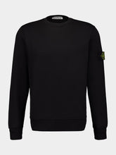 Stone Island Black Crewneck Cotton Sweatshirt