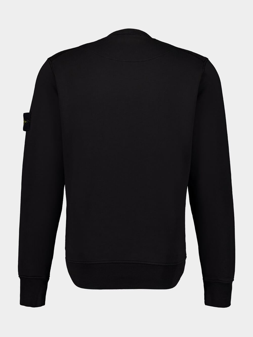 Black Crewneck Cotton Sweatshirt