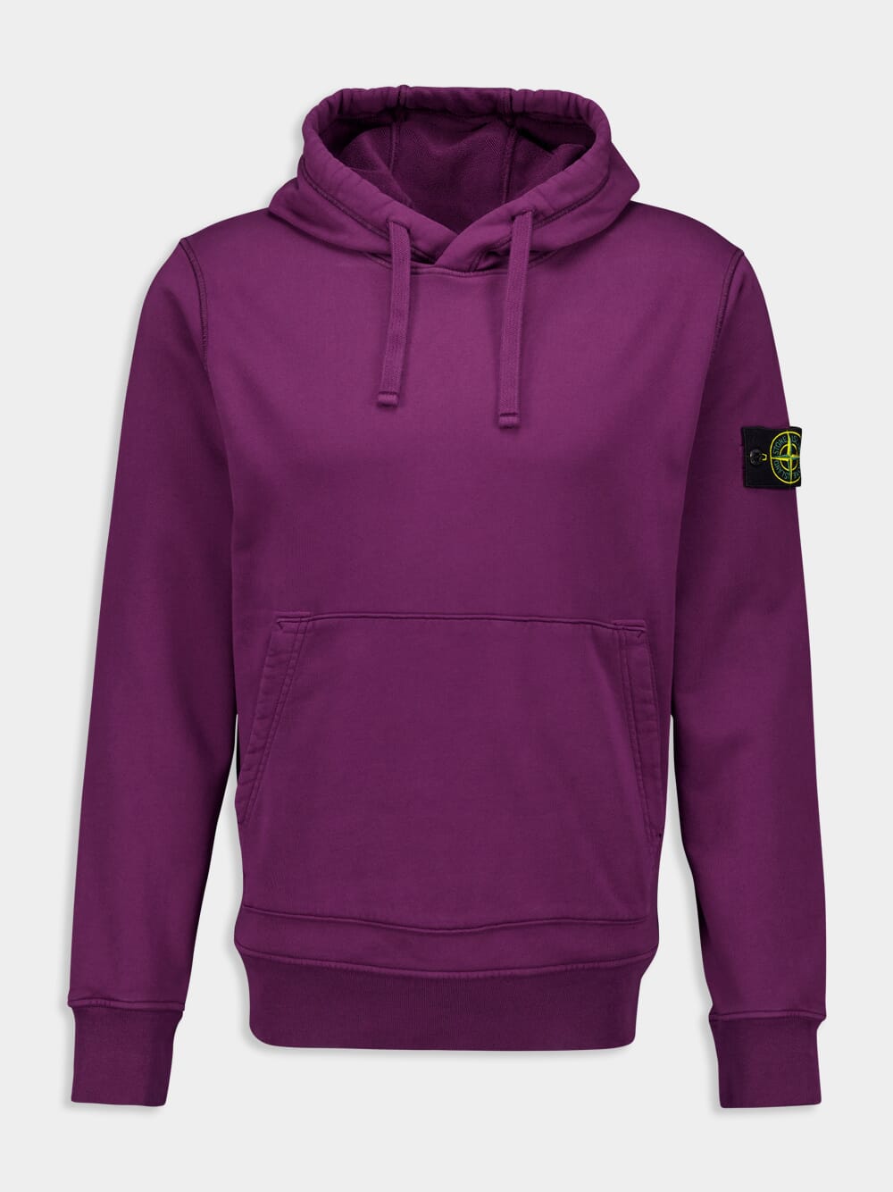 Burgundy Hooded Sweatshirt with Pouch Pocket