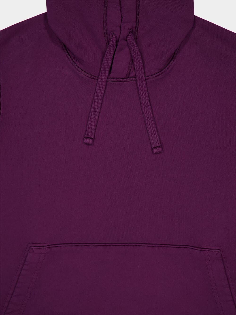 Burgundy Hooded Sweatshirt with Pouch Pocket