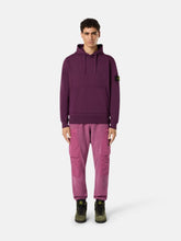 Stone Island Burgundy Hooded Sweatshirt with Pouch Pocket
