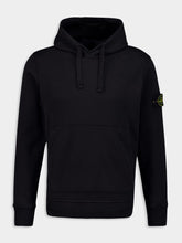 Stone Island Black Cotton Fleece Hooded Sweatshirt