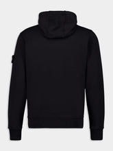 Stone Island Black Cotton Fleece Hooded Sweatshirt