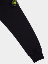 Stone Island Black Cotton Fleece Hooded Sweatshirt