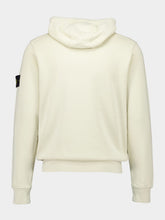 Stone Island Off White Hooded Sweatshirt with Pouch Pocket