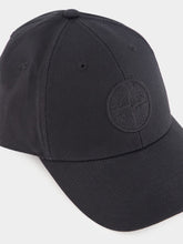 Stone Island Black 6-Panel Cap with Adjustable Strap