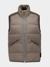 Stone Island Walnut Brown Down Zip Vest