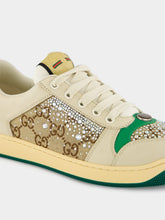 Gucci Green Screener Trainer with Crystals