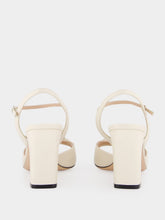 Gucci White Leather Horsebit Sandals