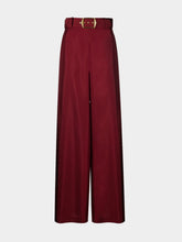 Zimmermann Burgundy High-Waisted Trousers