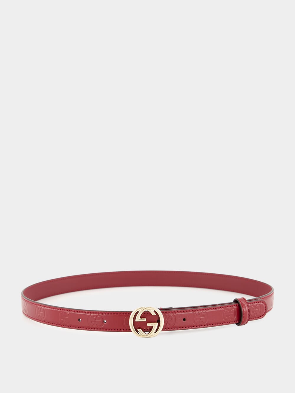 Rosso Ancora Red Belt with Interlocking G