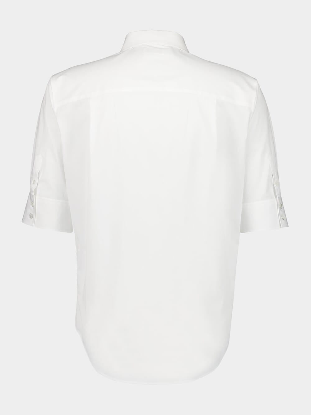 White Short Sleeve Cotton Shirt