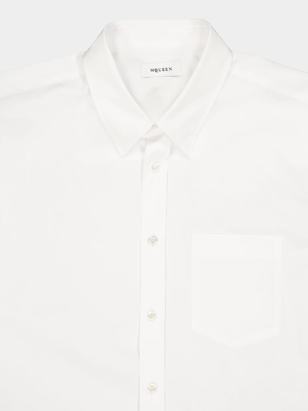 White Short Sleeve Cotton Shirt