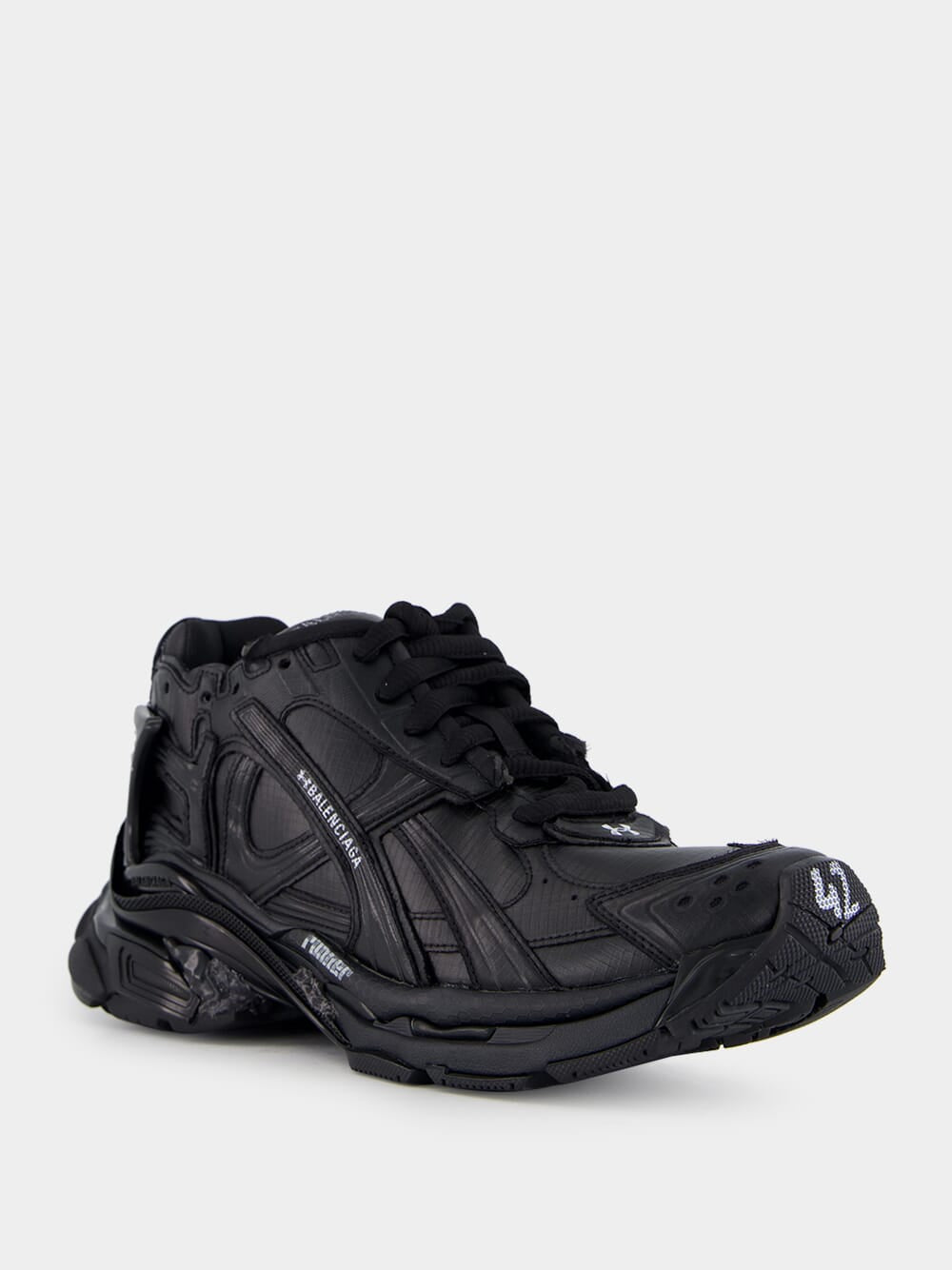 Black Ripstop Runner Sneakers