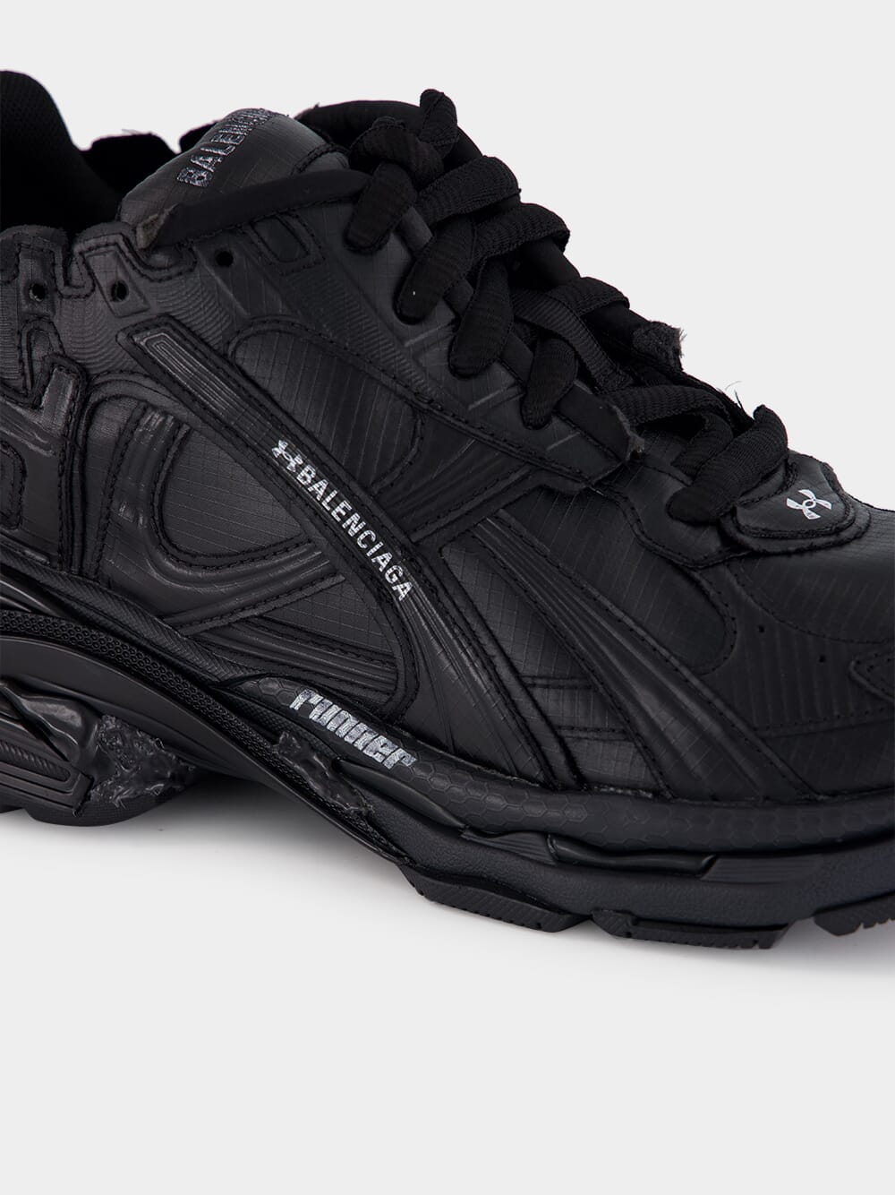 Black Ripstop Runner Sneakers