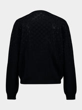 Gucci Black Wool Cardigan with GG Crystals