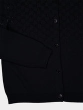 Gucci Black Wool Cardigan with GG Crystals