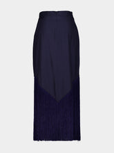 Alémais Ink Blue Dillon Appliqué Midi Skirt